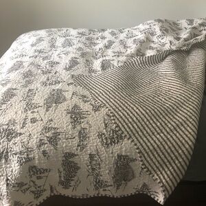 Rustic Ski Queen Quilt, 100% Cotton Lightweight Reversible 96x84